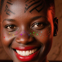 Colorful Sparkle Faux Freckle Face Makeup Stickers