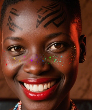Colorful Sparkle Faux Freckle Face Makeup Stickers