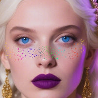 Colorful Sparkle Faux Freckle Face Makeup Stickers