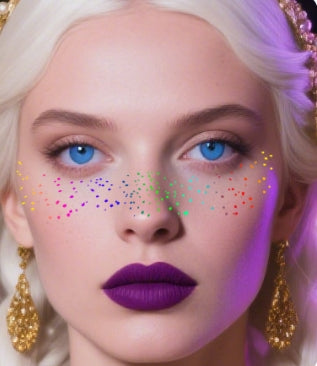 Colorful Sparkle Faux Freckle Face Makeup Stickers