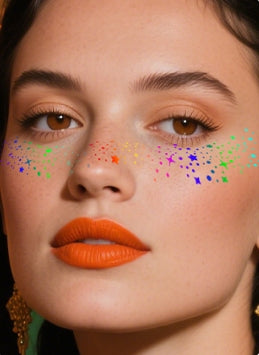 Colorful Sparkle Faux Freckle Face Makeup Stickers