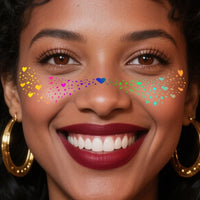 Colorful Sparkle Faux Freckle Face Makeup Stickers