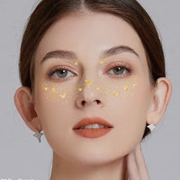 Gold Sparkle Faux Freckle Face Makeup Stickers