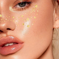 Gold Sparkle Faux Freckle Face Makeup Stickers
