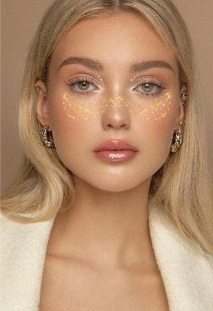 Gold Sparkle Faux Freckle Face Makeup Stickers