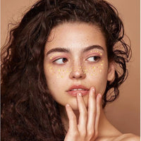 Gold Sparkle Faux Freckle Face Makeup Stickers