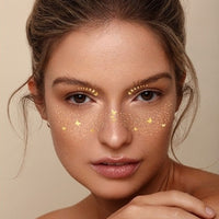 Gold Sparkle Faux Freckle Face Makeup Stickers