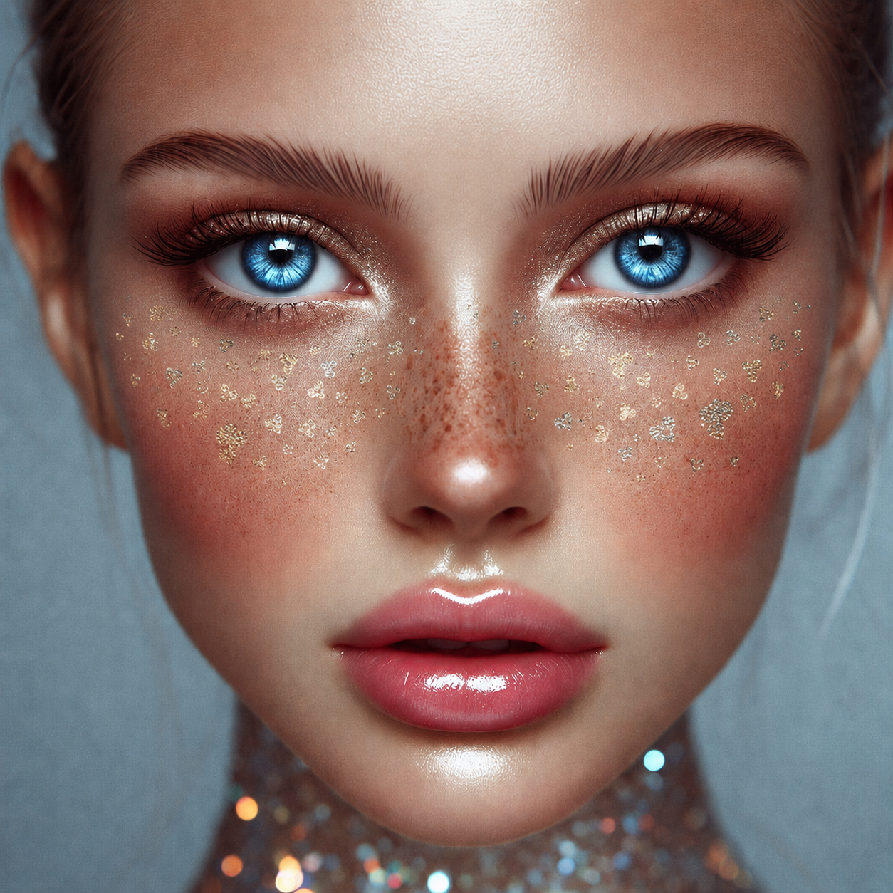 GOLD & SILVER FACE FRECKLES