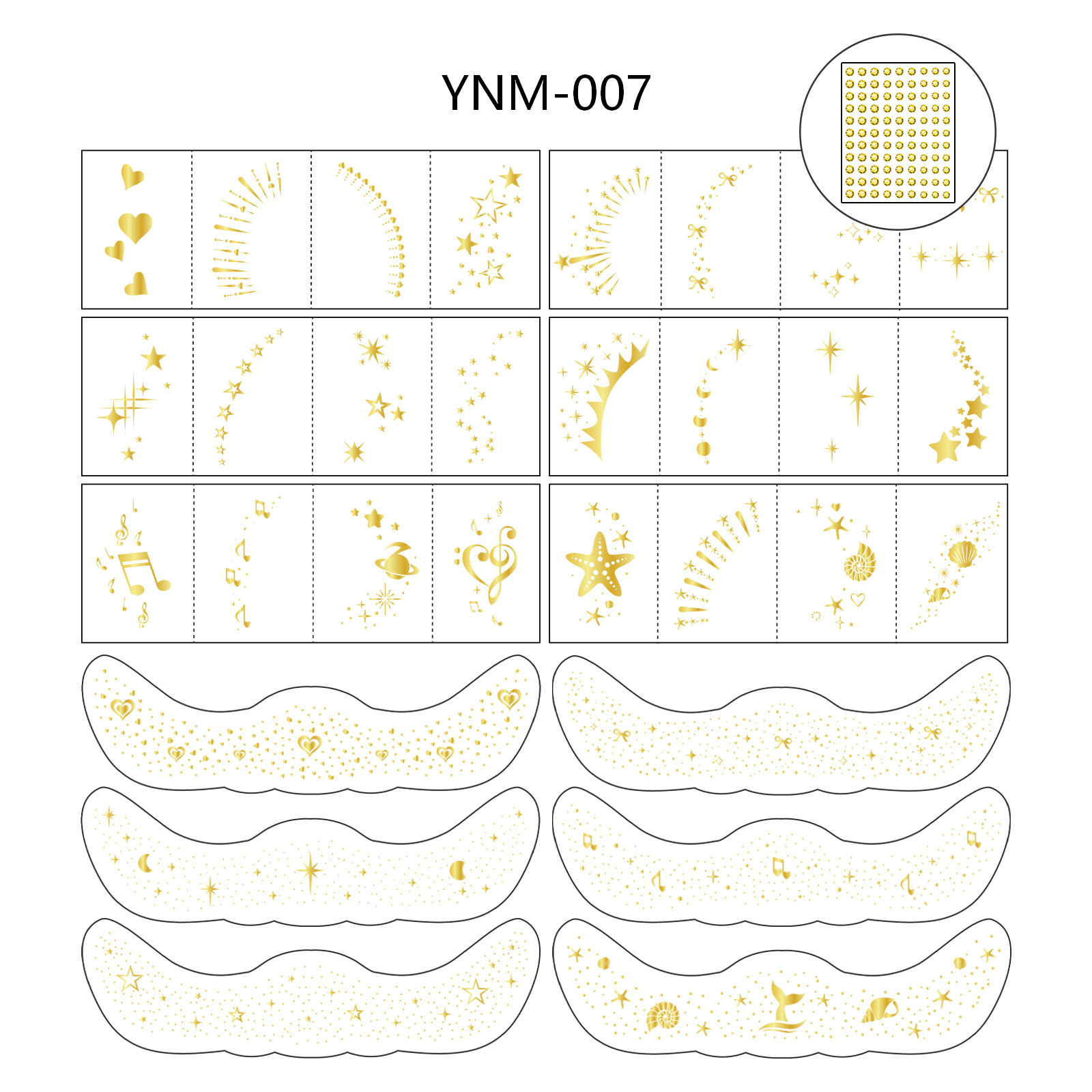 Celestial Face & Eye Makeup Sticker Set