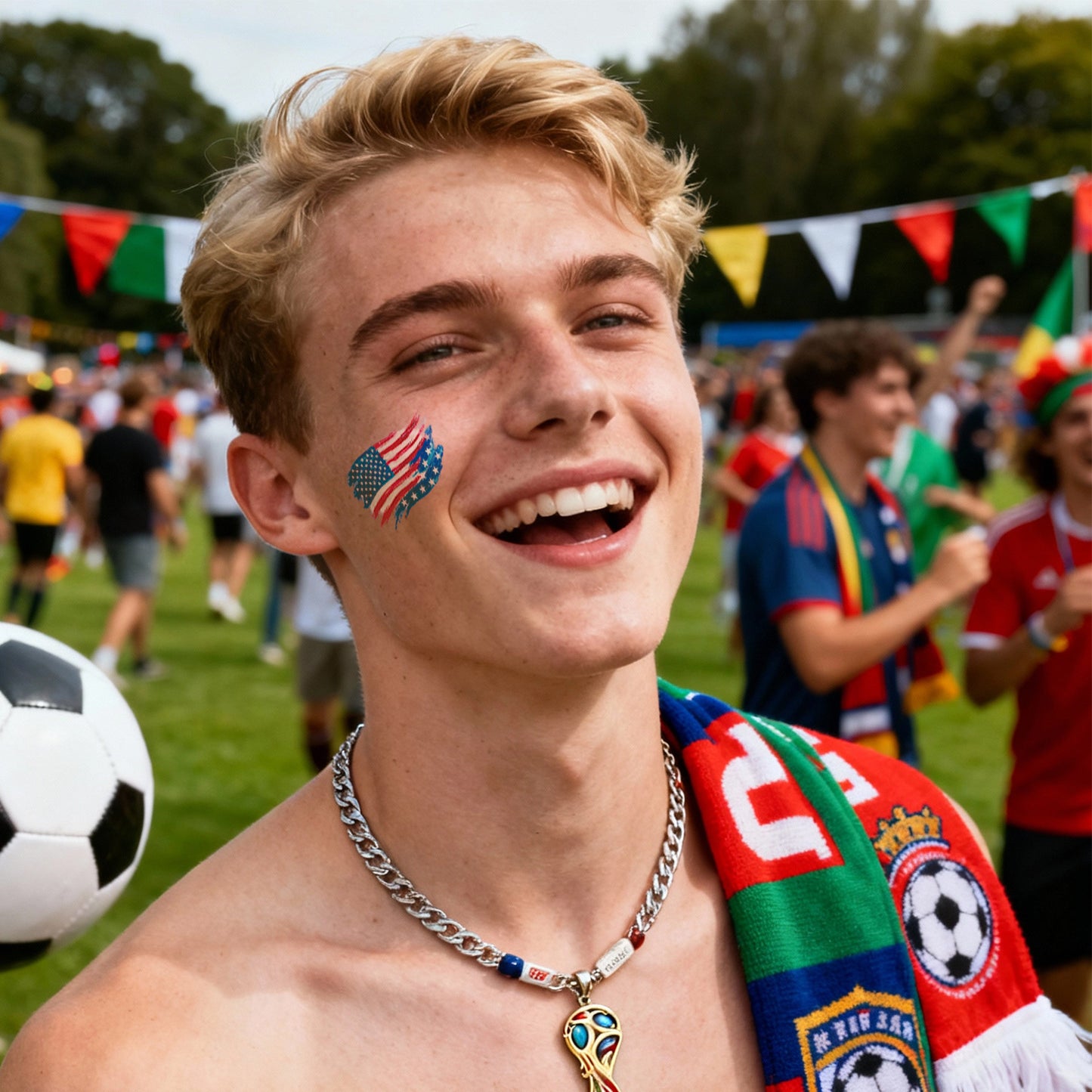 Soccer Fan Temporary Tattoo Stickers