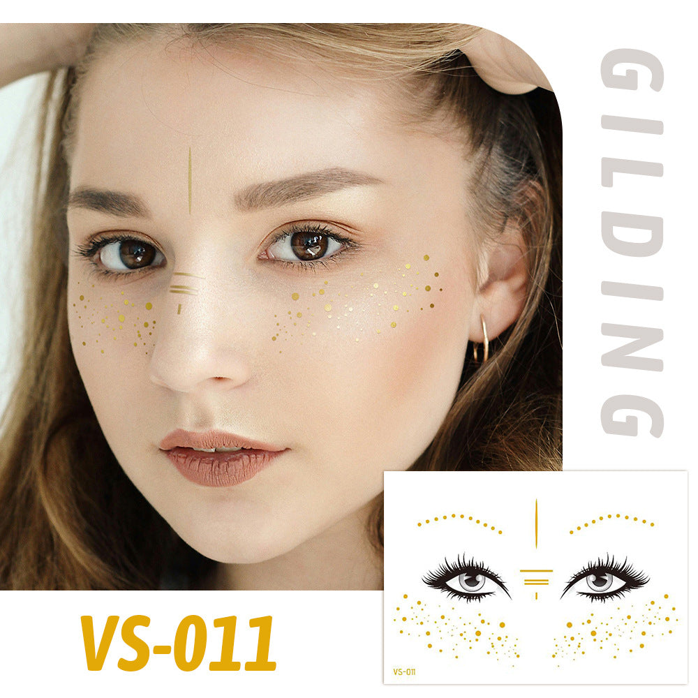 Gold Metallic Star Face&Eye Makeup Stickers