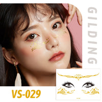 Gold Metallic Star Face&Eye Makeup Stickers