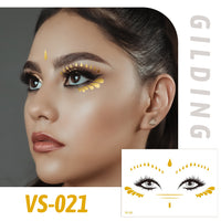 Gold Metallic Star Face&Eye Makeup Stickers