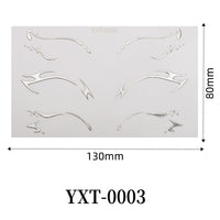 Gold Metallic Eyeliner Makeup Stickers