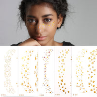Metallic Star & Moon Face Makeup Stickers