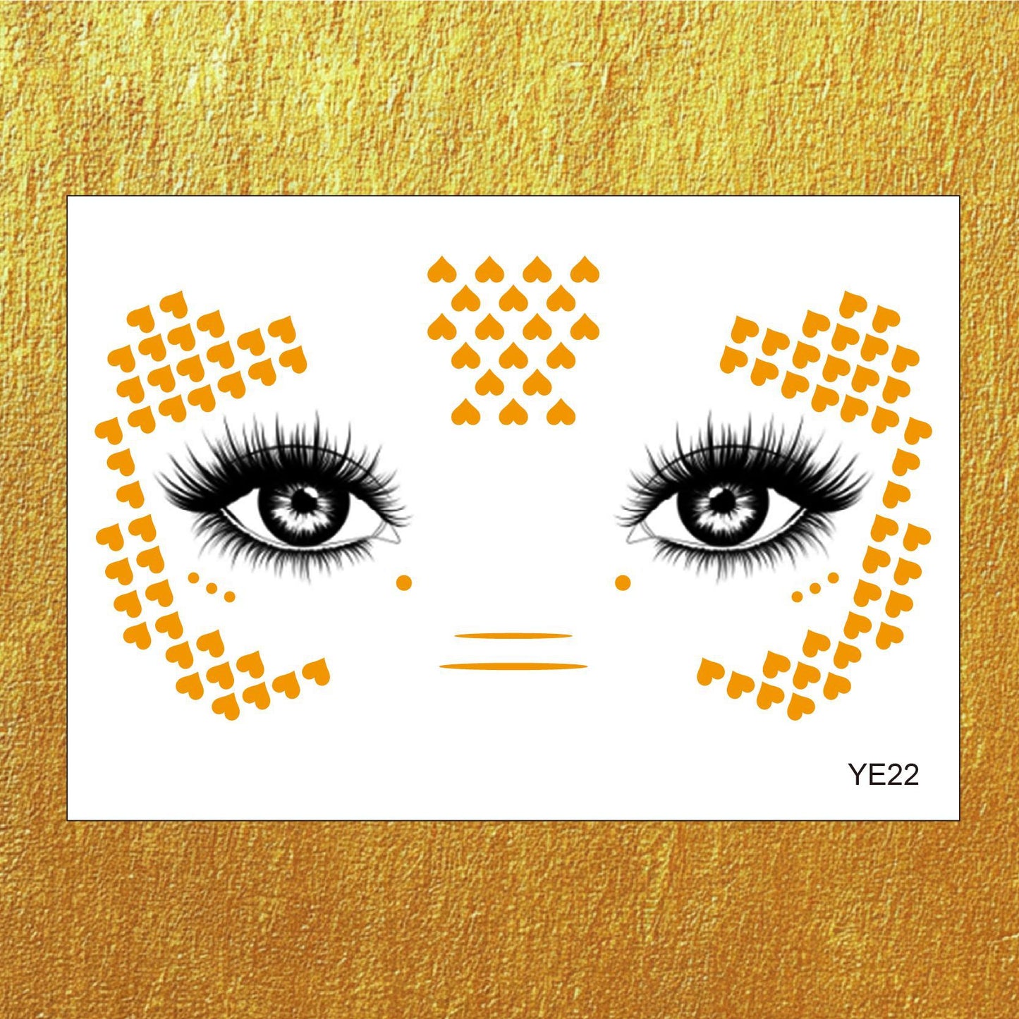Gold Boho Face & Eye Makeup Stickers