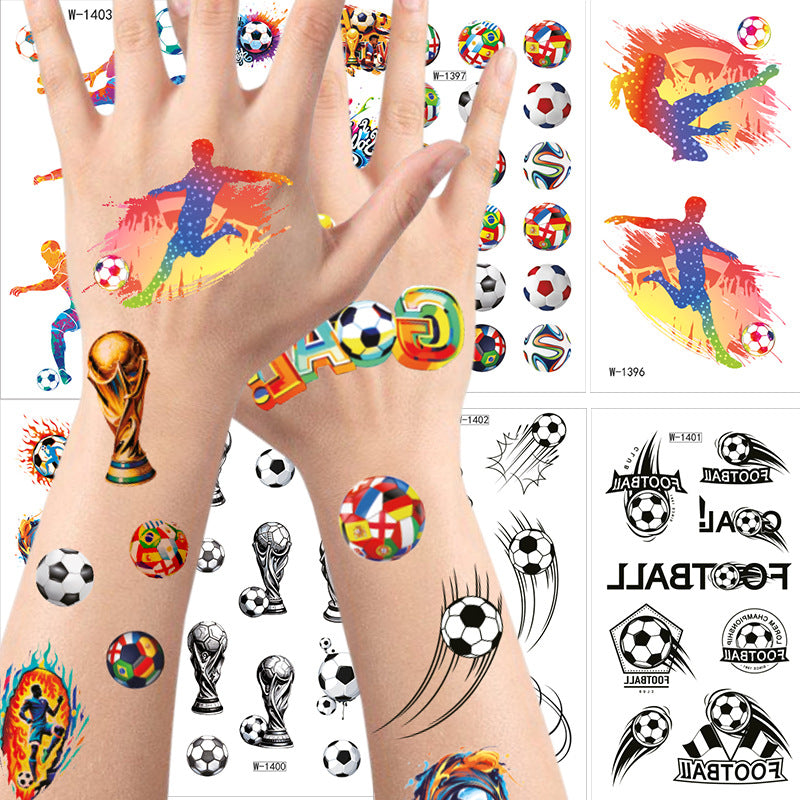 Soccer Fan Face & Body Tattoo Stickers