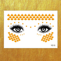Gold Boho Face & Eye Makeup Stickers