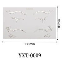 Gold Metallic Eyeliner Makeup Stickers