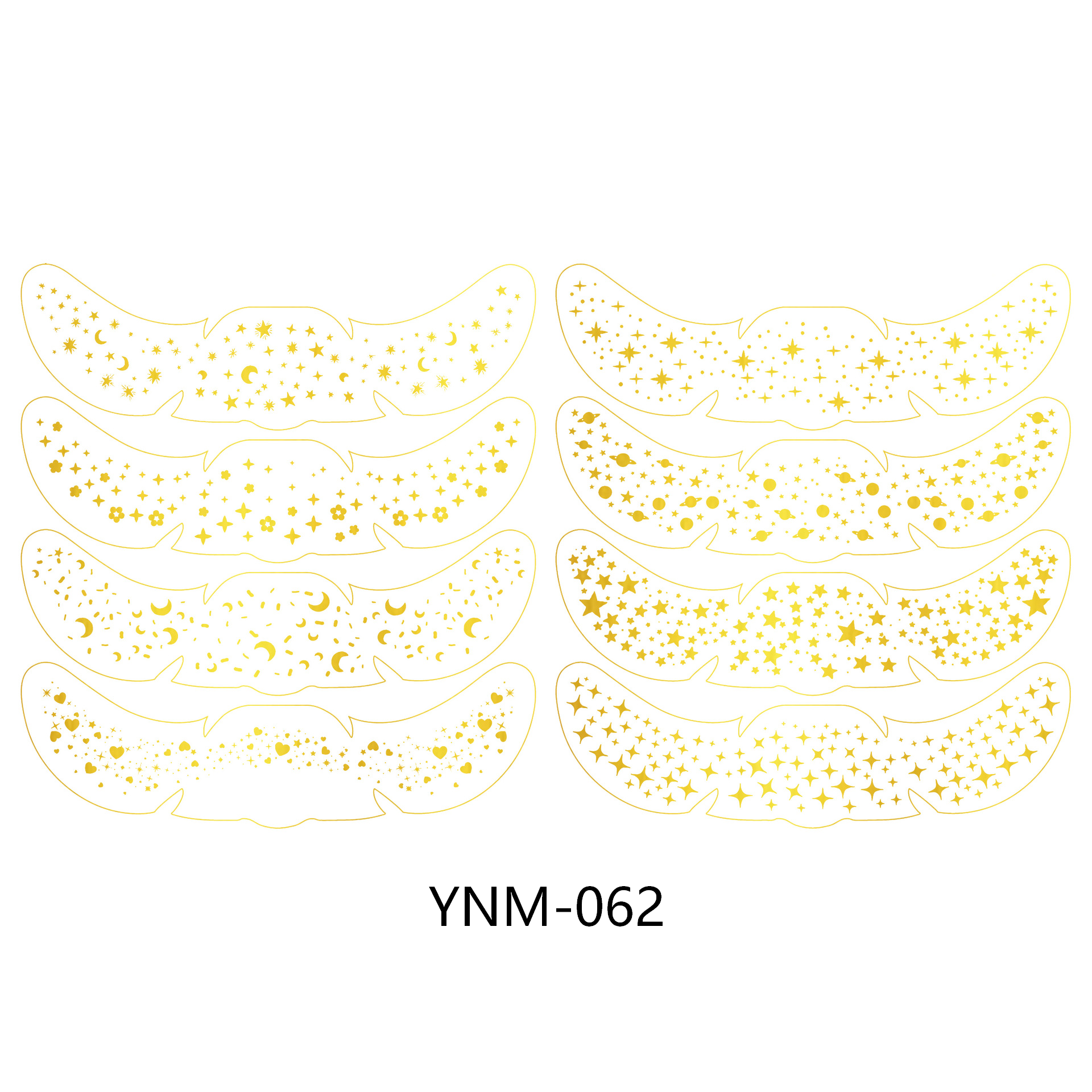 Gold Star Face & Eye Makeup Stickers