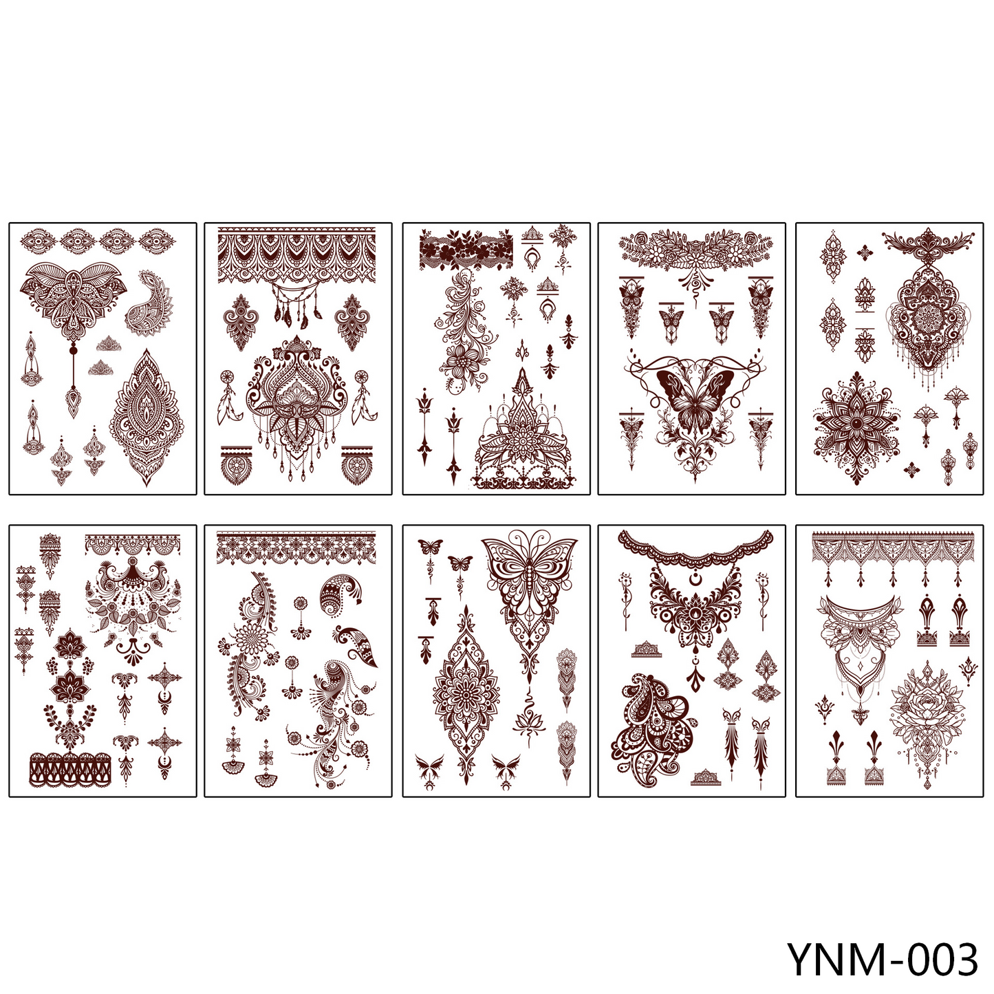 Henna Style Temporary Body Tattoo Stickers