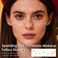 Sparkling Christmas Face Makeup Stickers