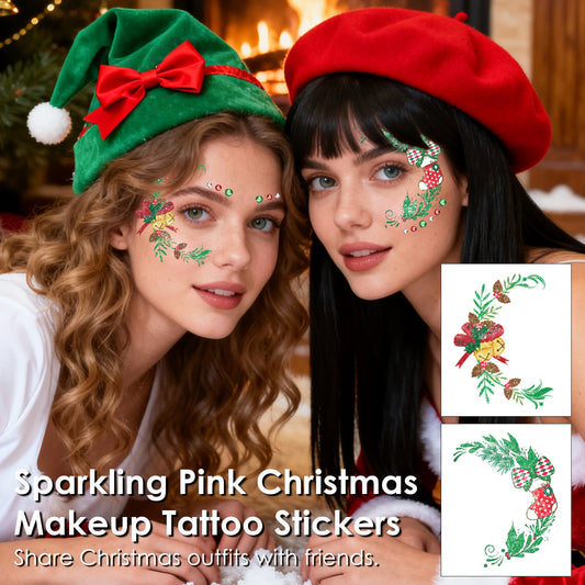 Sparkling Christmas Face Makeup Stickers