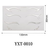 Gold Metallic Eyeliner Makeup Stickers