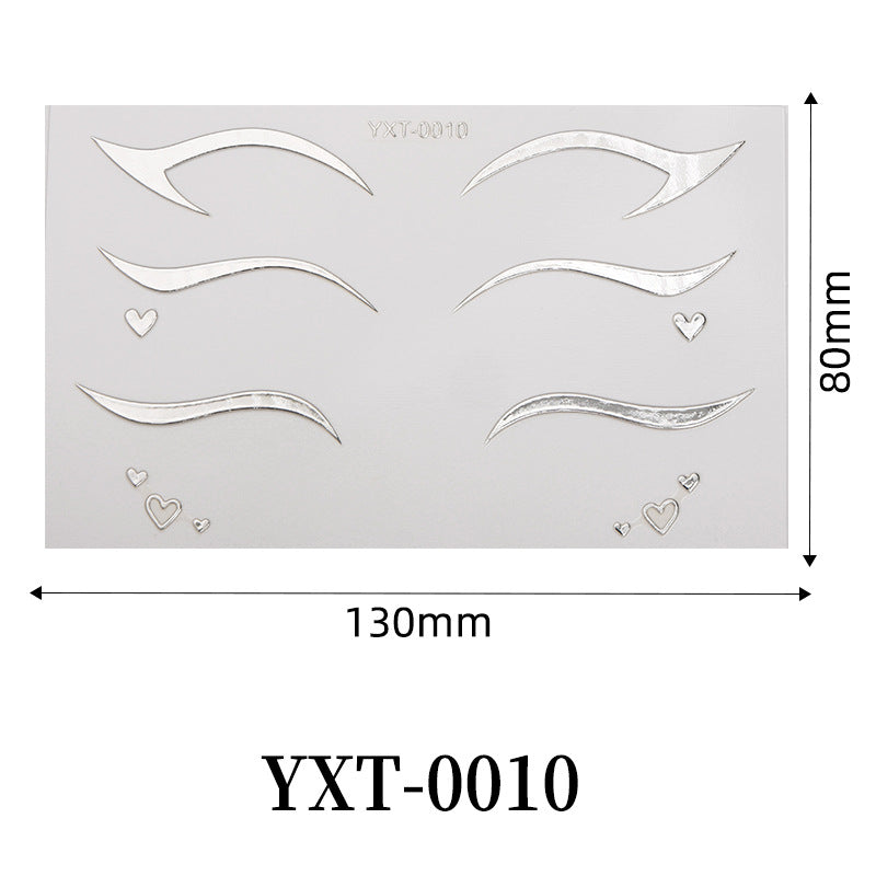 Gold Metallic Eyeliner Makeup Stickers