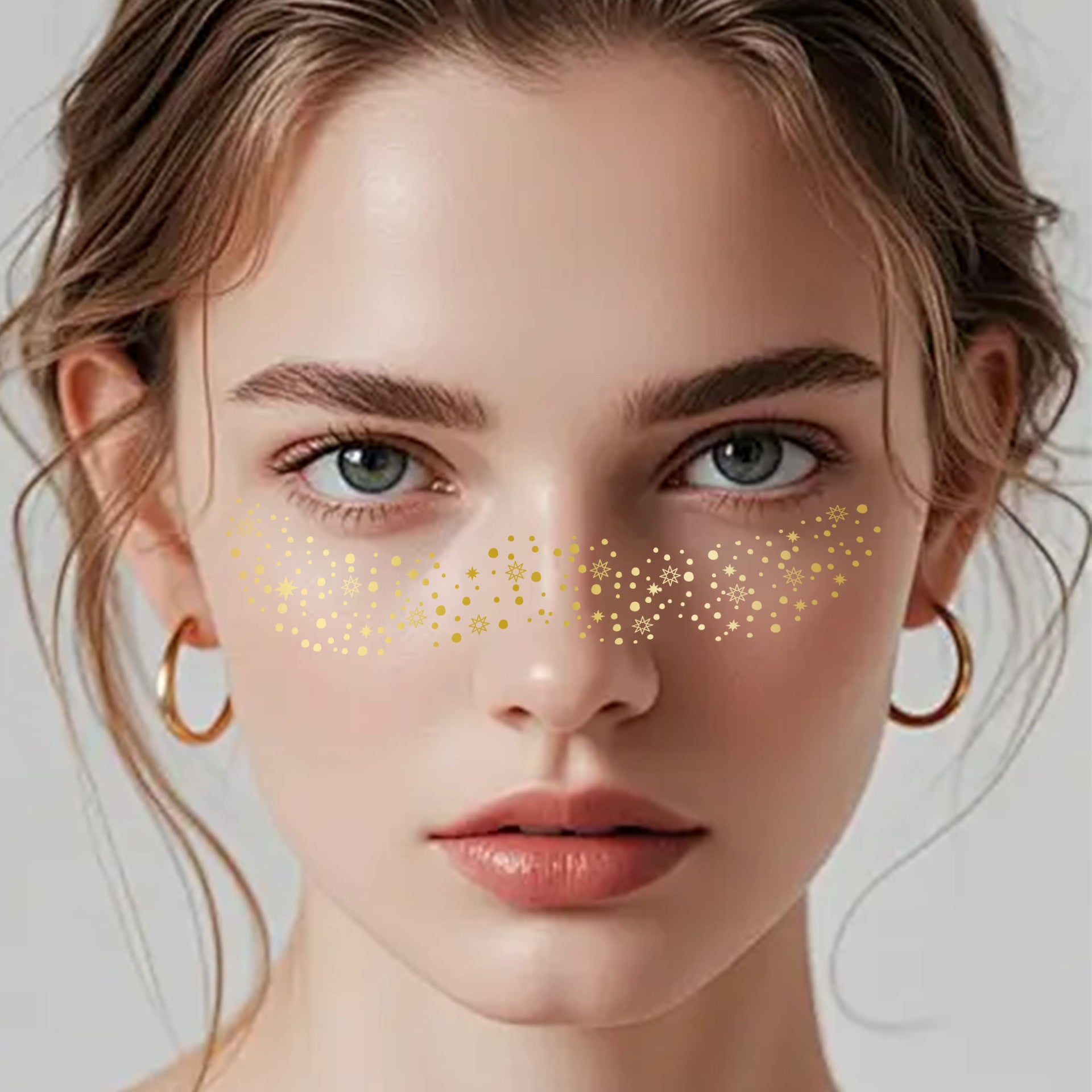 Metallic Faux Freckle Face Makeup Stickers