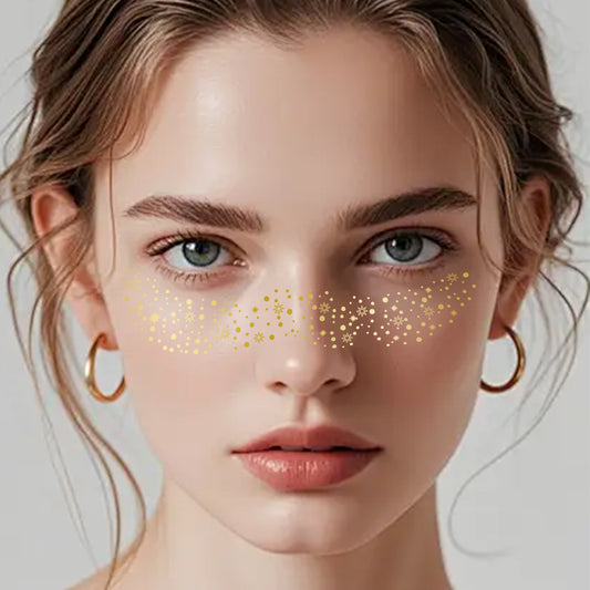 Metallic Faux Freckle Face Makeup Stickers