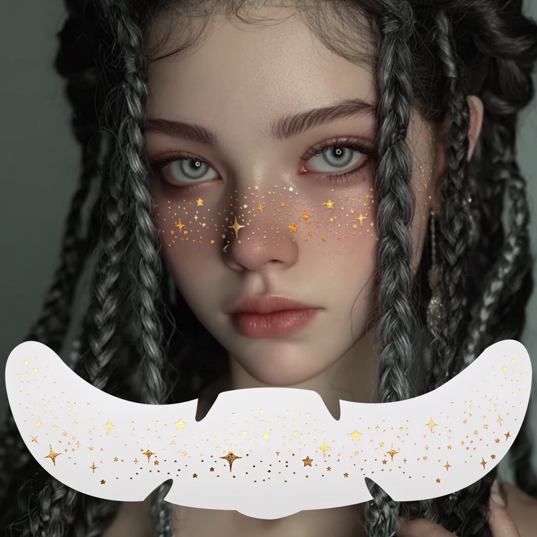 Pink&Gold Heart Faux Freckle Face Makeup Stickers