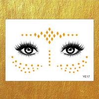 Gold Boho Face & Eye Makeup Stickers