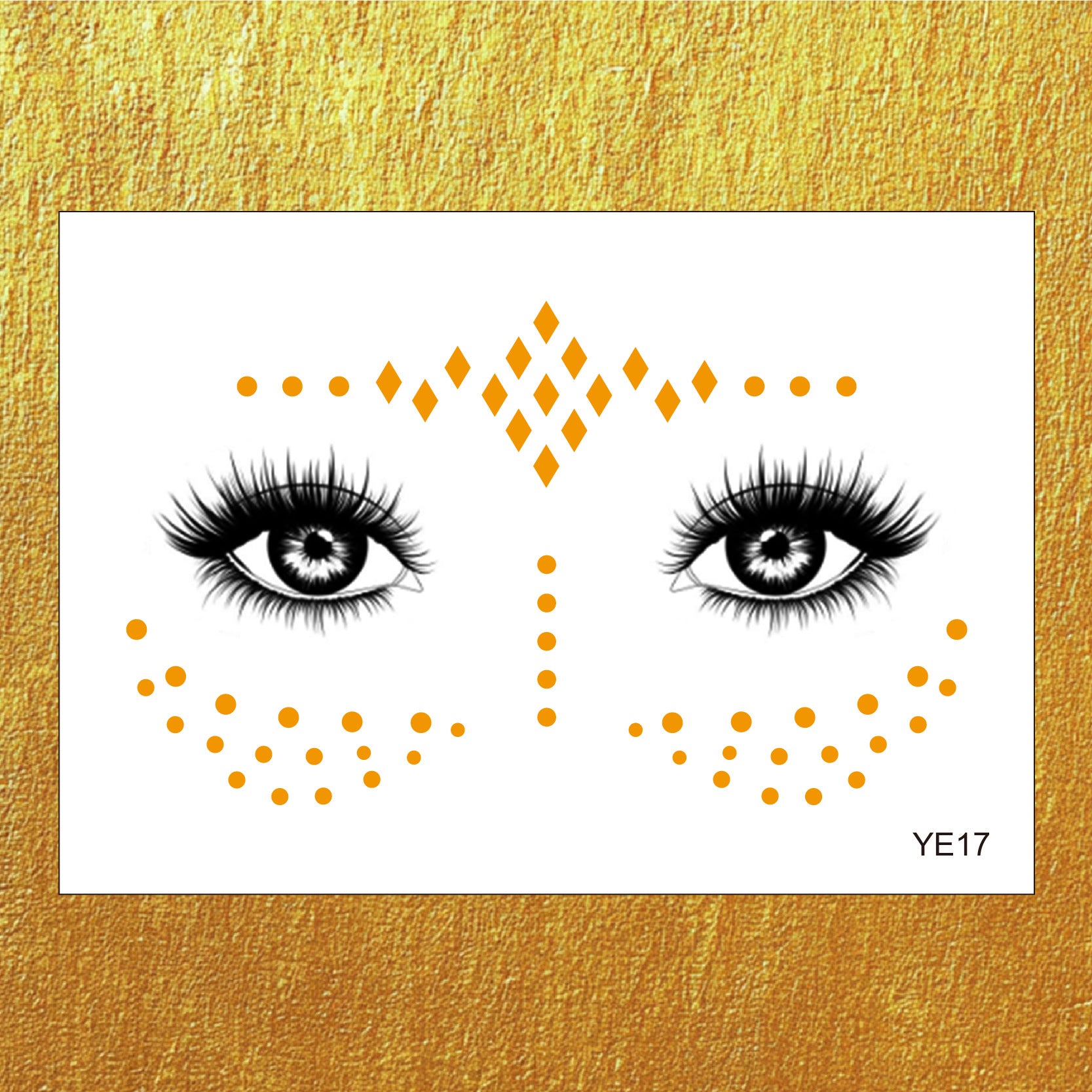 Gold Boho Face & Eye Makeup Stickers