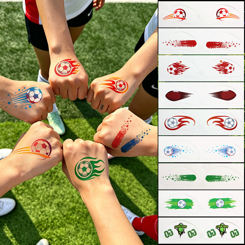 Football Fan Face & Body Tattoo Stickers