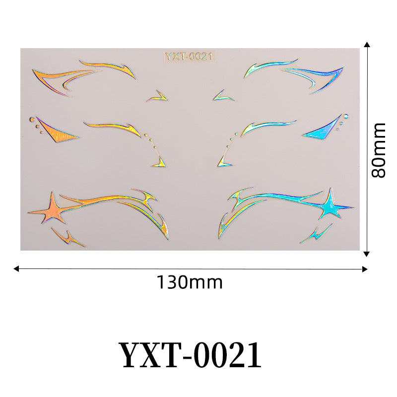 Gold Metallic Eyeliner Makeup Stickers