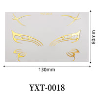 Gold Metallic Eyeliner Makeup Stickers