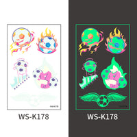 Glow-in-the-Dark Soccer Fan Temporary Tattoo Stickers
