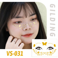 Gold Metallic Star Face&Eye Makeup Stickers