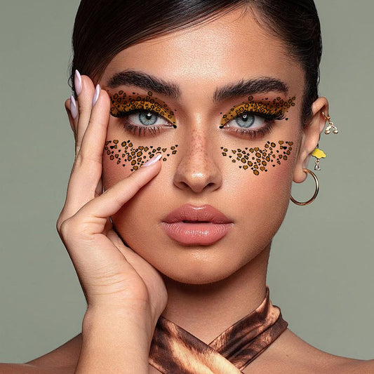 Leopard Print Face & Eye Makeup Stickers