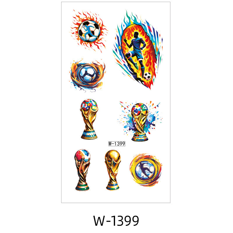 Soccer Fan Face & Body Tattoo Stickers