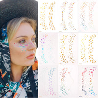 Metallic Star & Moon Face Makeup Stickers