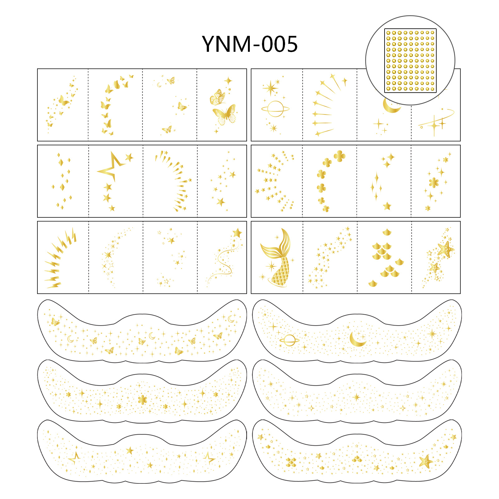 Celestial Face & Eye Makeup Sticker Set