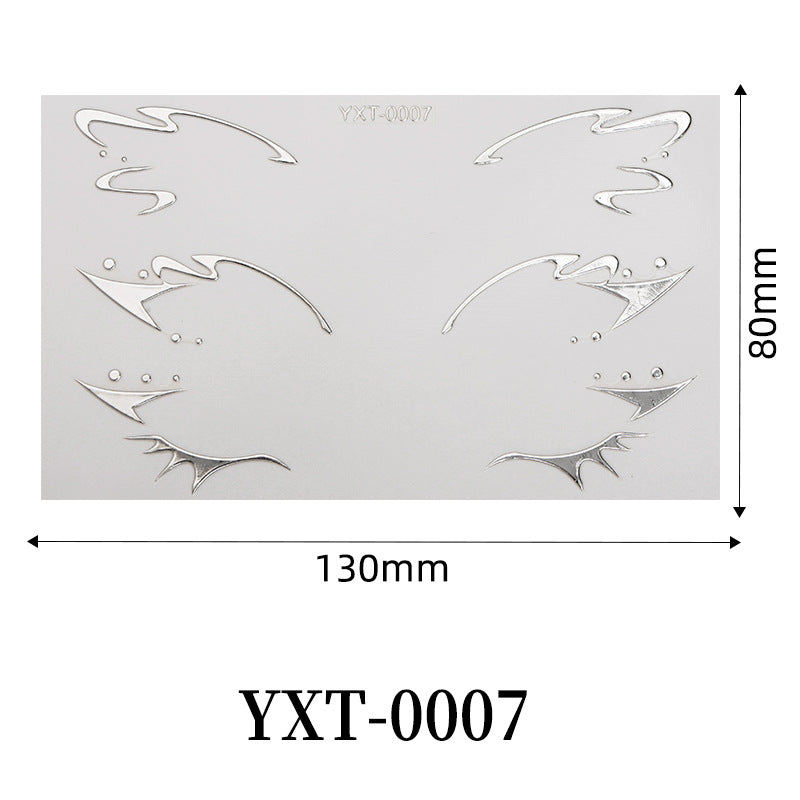 Gold Metallic Eyeliner Makeup Stickers