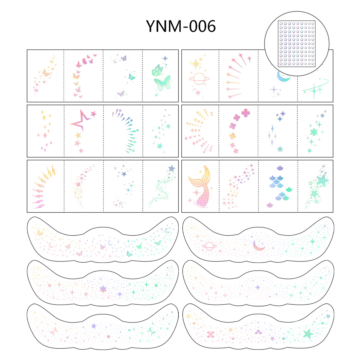 Celestial Face & Eye Makeup Sticker Set