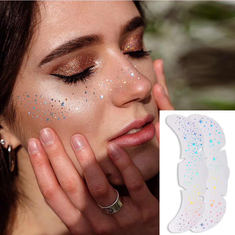 Colorful Sparkle Faux Freckle Face Makeup Stickers