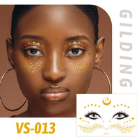 Gold Metallic Star Face&Eye Makeup Stickers