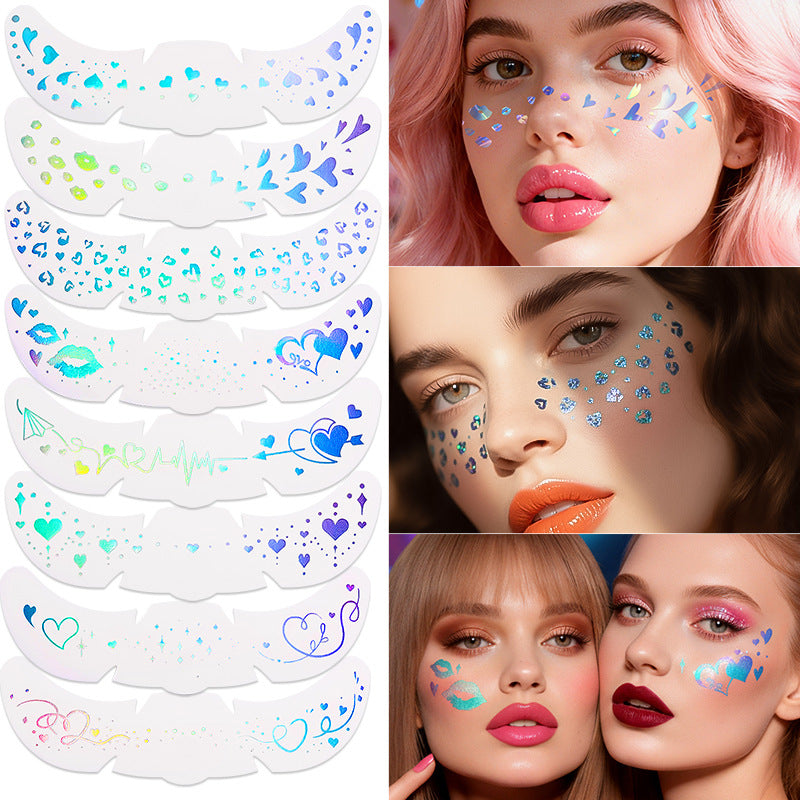 Blue Celestial Face & Eye Makeup Stickers