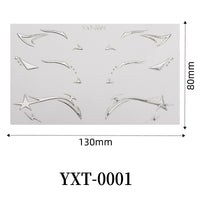 Gold Metallic Eyeliner Makeup Stickers