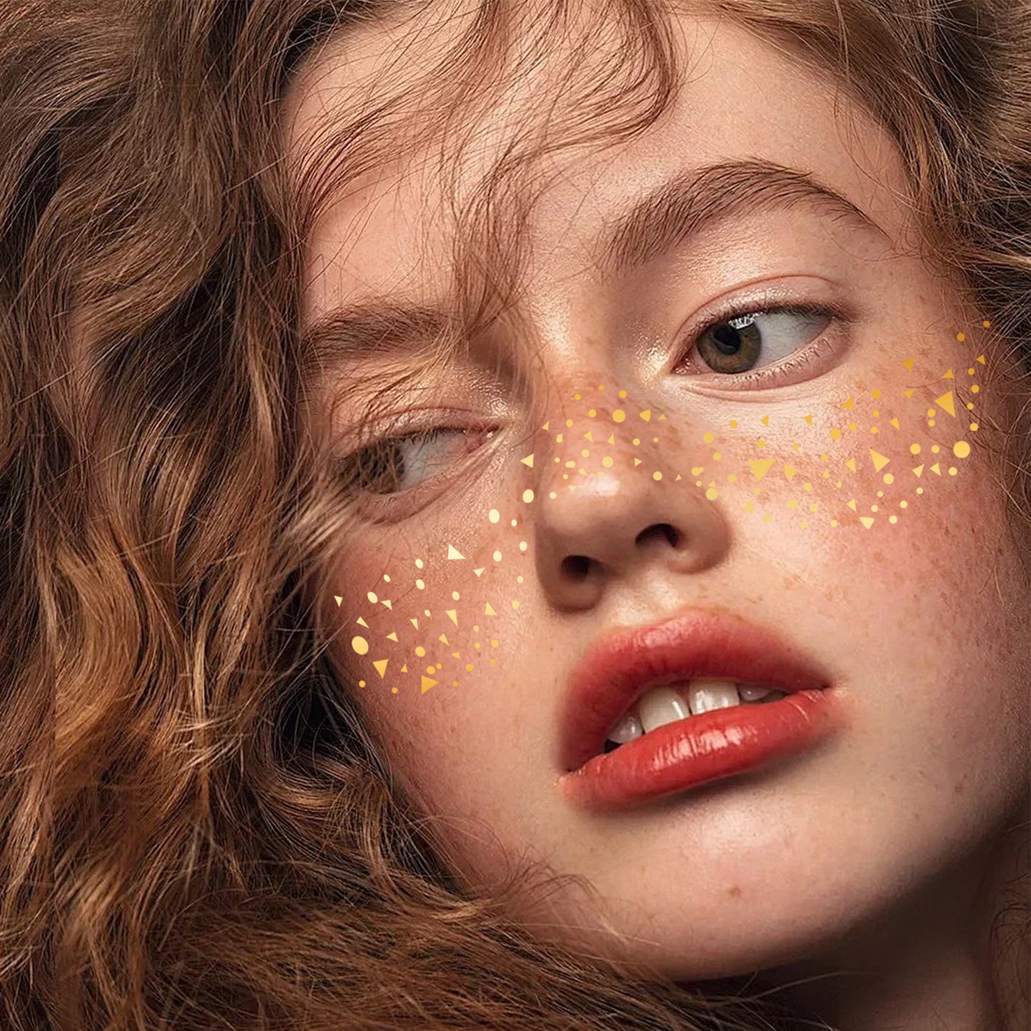Gold Star Faux Freckle Face Makeup Stickers